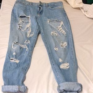 Distressed jeans